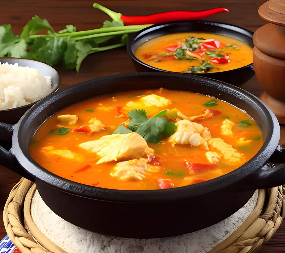 Moqueca e frutos do mar da culinária pernambucana