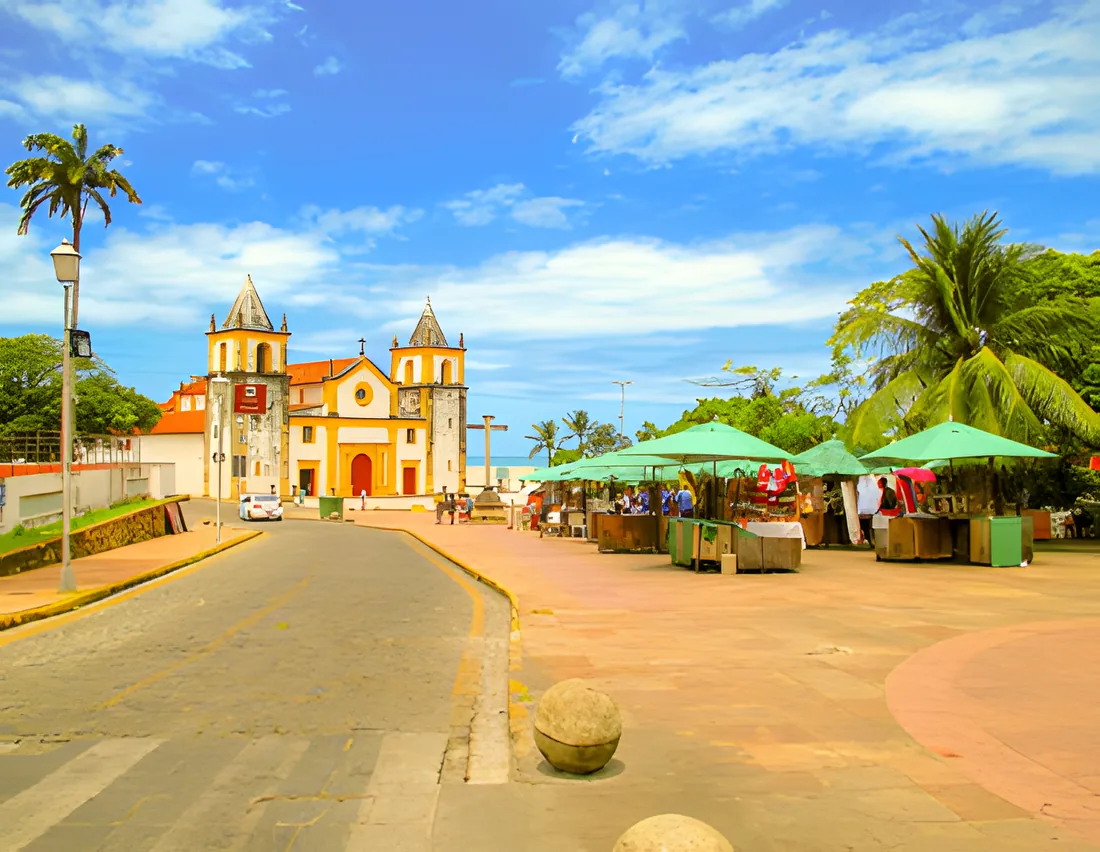 Igreja e ladeiras coloridas de Olinda